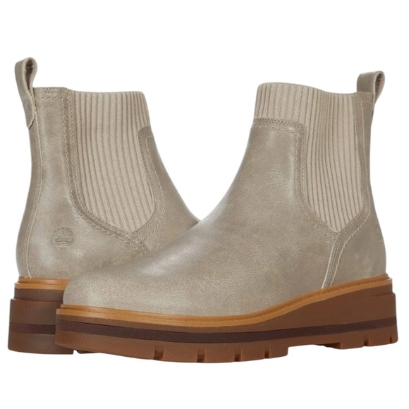 Timberland Women’s Cervinia Valley Chelsea Boot Light Taupe Size 10 NWT - Picture 3 of 15